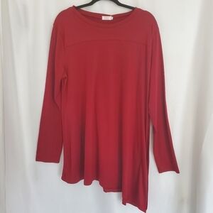 NWT Long Sleeve Side Button Top Sz XXL Halife Asymmetric Soft Loose Tunic